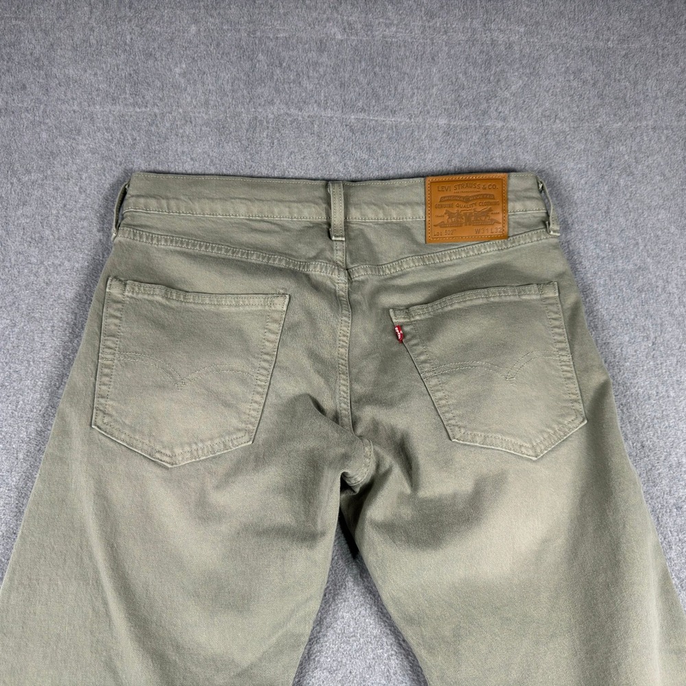 Levi's 502 Taper Fit Jeans Men 31x32 Green Regular Denim